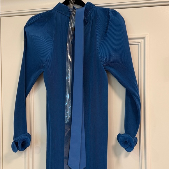 Tibi Royal Blue Long Sleeve Dress - Picture 3 of 4